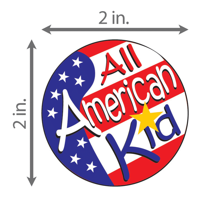 4th of July Kids' Stickers - Patriotic American Themes - 2-inch Round