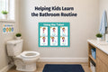 Using the Toilet visual routine poster for preschool and Pre-K