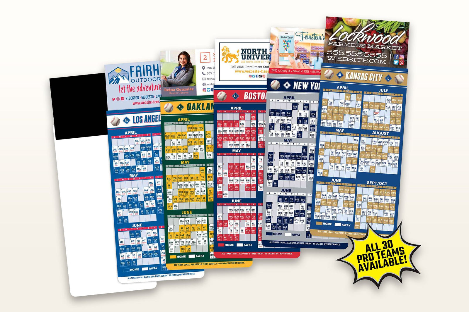 2026 Major League Baseball Sports Schedule Magnets