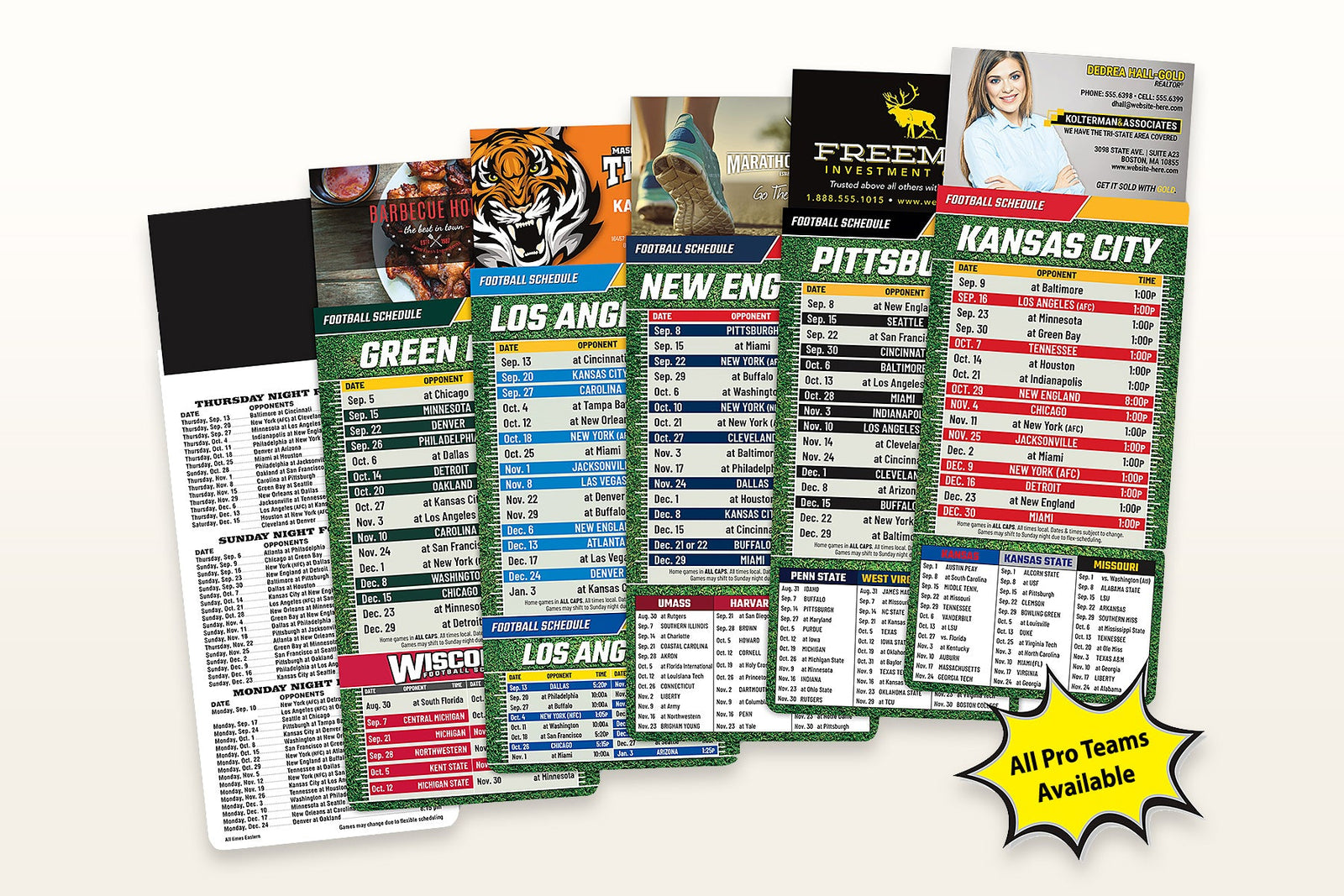 2026-2027 Pro Football Sports Schedule Magnets