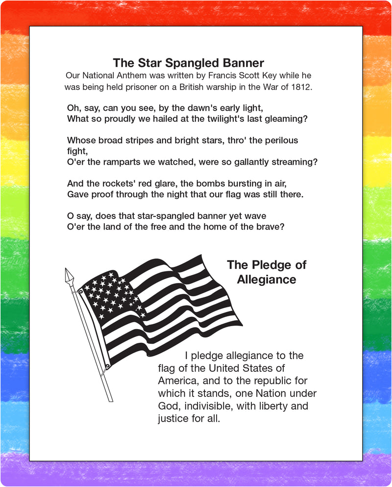 Patriotic coloring page inside kids mini activity pad