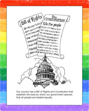 Patriotic coloring page inside kids mini activity pad