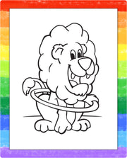 Circus coloring page inside kids mini activity pad