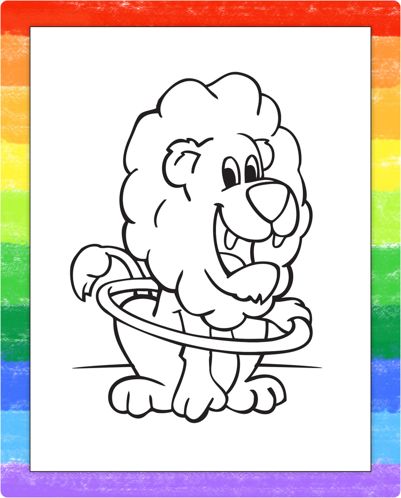 Circus coloring page inside kids mini activity pad