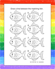 Ocean animal puzzle page inside kids mini activity pad