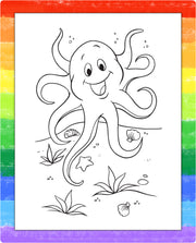 Ocean animal coloring page inside kids mini activity pad