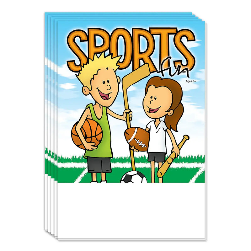 Sports Fun - Kids Mini Activity Pads - 5.25" x 7.75" (Min.Qty 50)