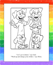 Restaurant coloring page inside kids mini activity pad