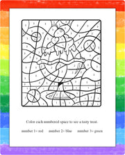 Dining-themed puzzle page inside kids mini activity pad