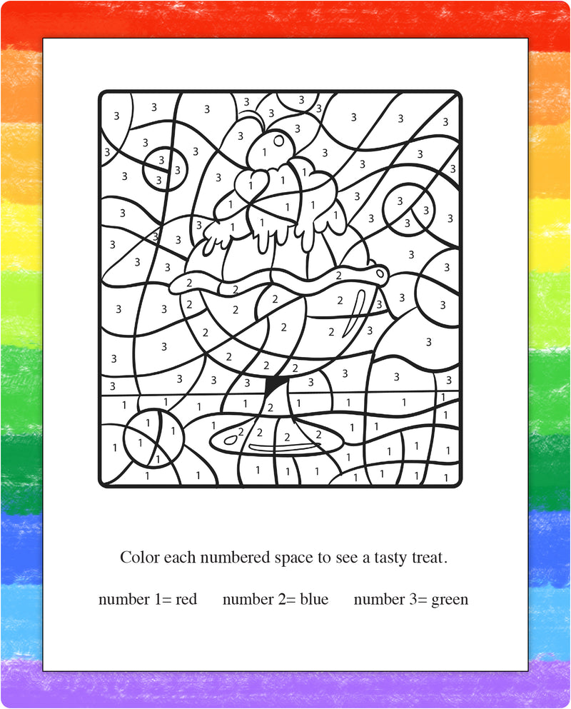 Dining-themed puzzle page inside kids mini activity pad