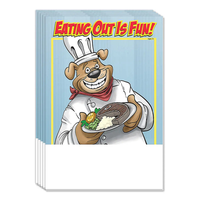 Eating Out is Fun - Kids Mini Activity Pads - 5.25" x 7.75" (Min.Qty 50)