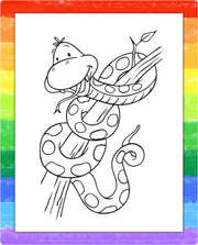 Animal coloring page inside Jungle Fun kids mini activity pad