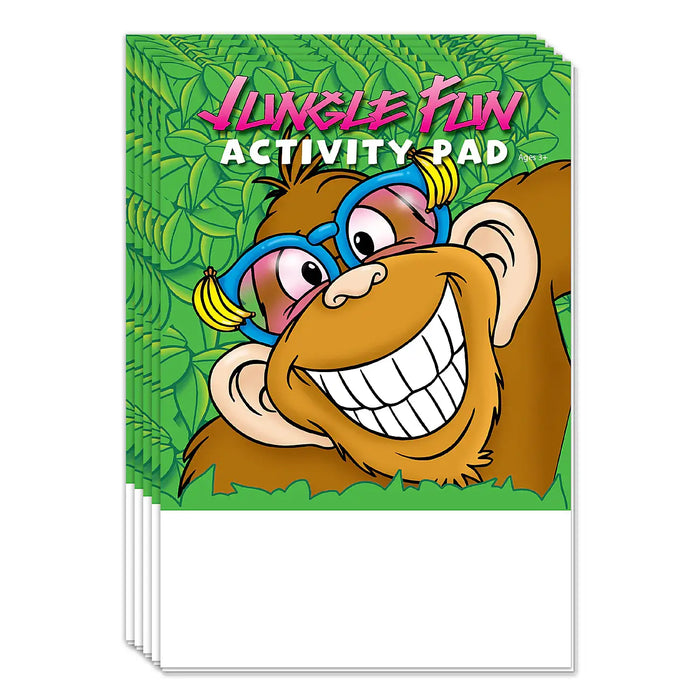 Jungle Fun - Kids Mini Activity Pads - 5.25" x 7.75" (Min.Qty 50)