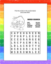 Kids puzzle page inside Color Fun activity pad