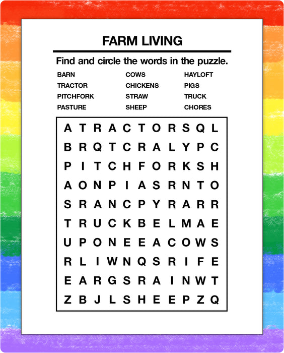 ZoCo - Word Search - Kid's Mini Activity Pads