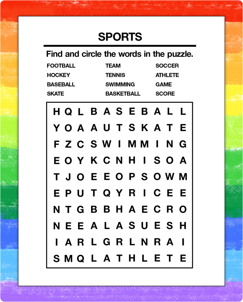 ZoCo - Word Search - Kid's Mini Activity Pads