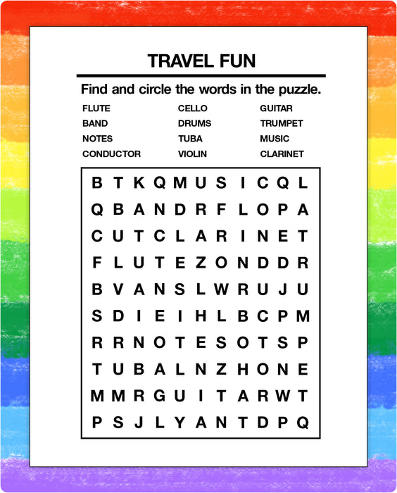 ZoCo - Word Search - Kid's Mini Activity Pads