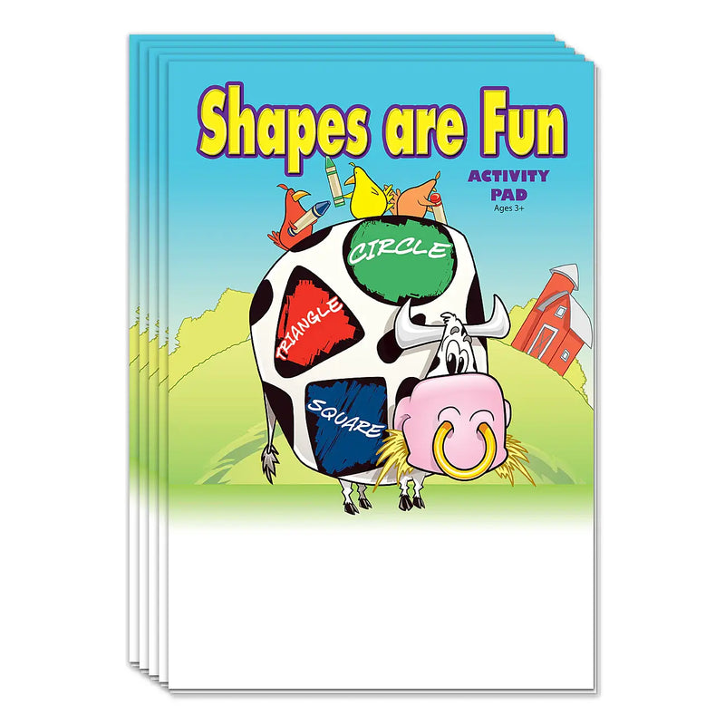 Shapes are Fun - Kids Mini Activity Pads - 5.25" x 7.75" (Min.Qty 50)