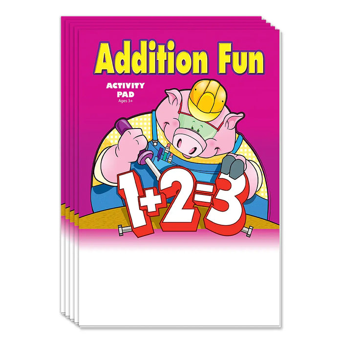 Addition Fun - Kids Mini Activity Pads - 5.25" x 7.75" (Min.Qty 50)
