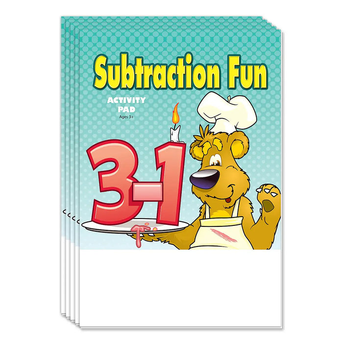 Subtraction Fun - Kids Mini Activity Pads - 5.25" x 7.75" (Min.Qty 50)