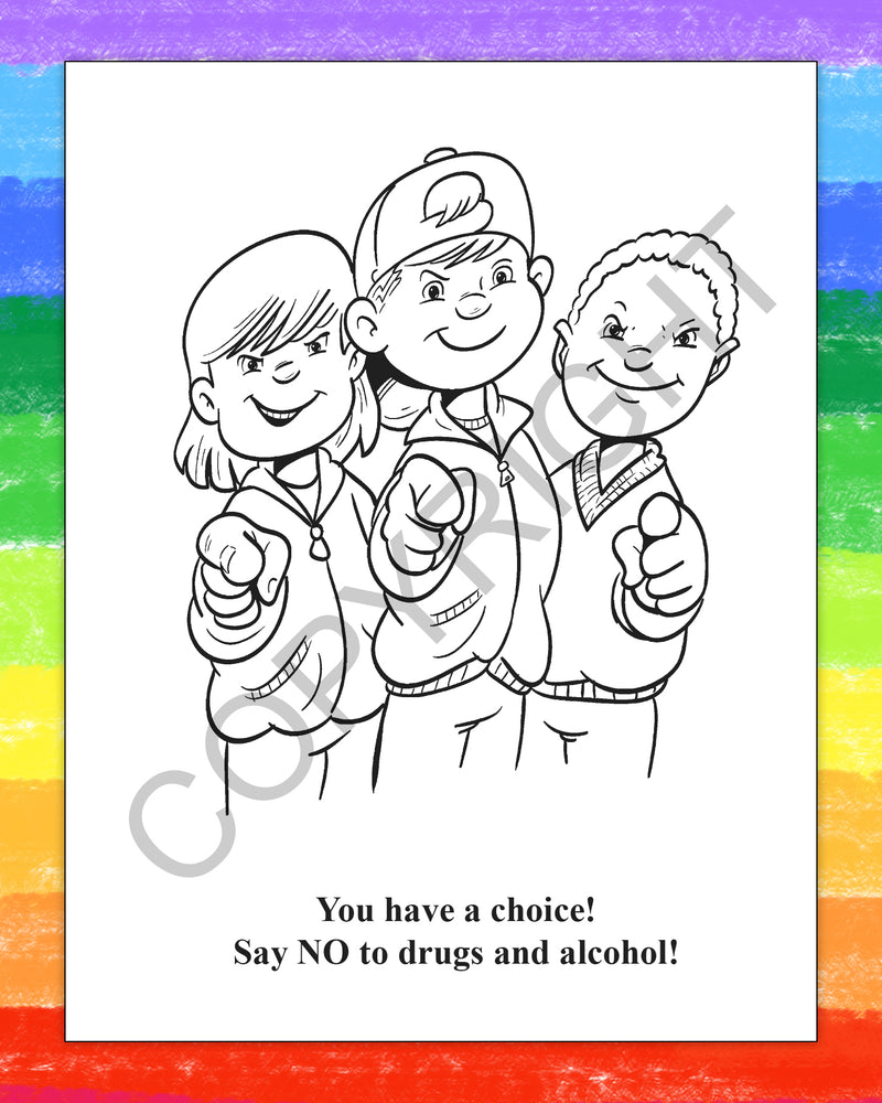 ZoCo - Stay Drug Free - Coloring & Activity Books