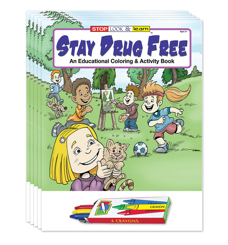 Stay Drug Free - Kids Coloring & Activity Books - 8" x 10.5"