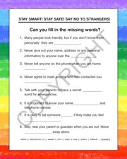 ZoCo - Be Smart, Say No to Strangers - Coloring & Activity Books