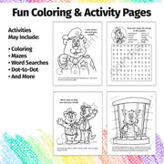 Inside pages of Your Sheriff Is Your Friend kids coloring and activity book