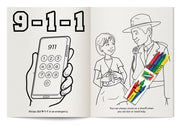 Inside pages of Your Local Sheriff kids coloring and activity book