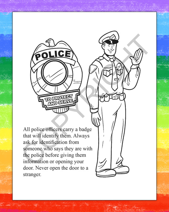 ZoCo - A Visit to The Police Station - Kid's Educational Coloring & Activity Books