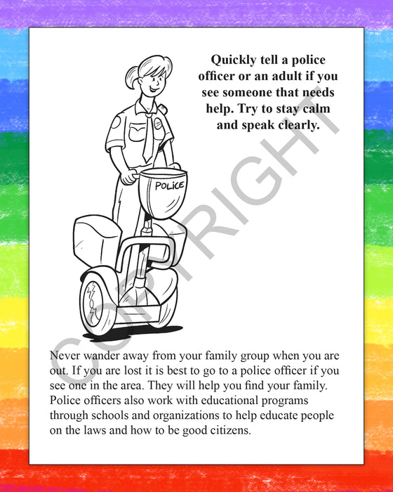 ZoCo - A Visit to The Police Station - Kid's Educational Coloring & Activity Books