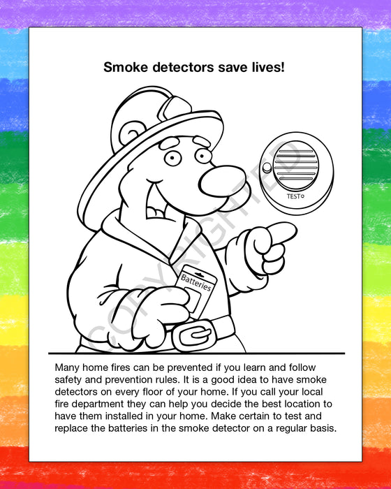 Fire Safety Coloring Books for Kids by ZoCo Products