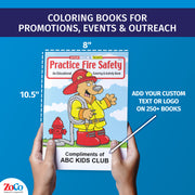 Fire safety coloring book for kids with educational games and activities