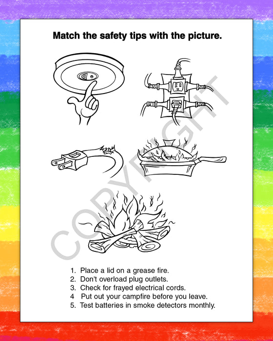 Fire Safety Coloring Books in Bulk - Add Your Imprint - ZoCo Products