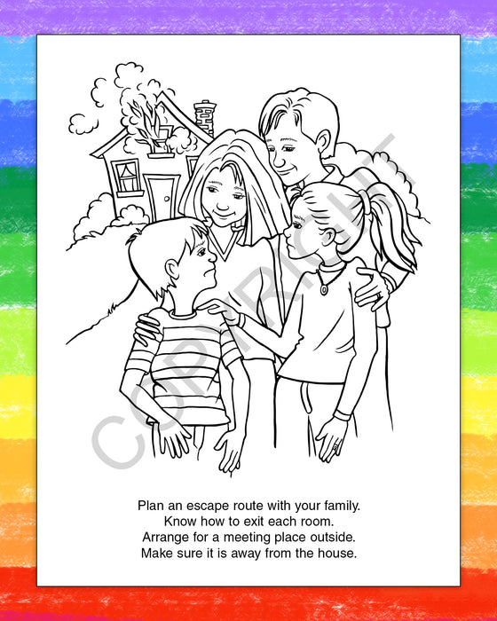 Fire Safety Coloring Books in Bulk - Add Your Imprint - ZoCo Products