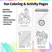 Fire safety coloring book for kids with educational games and activities