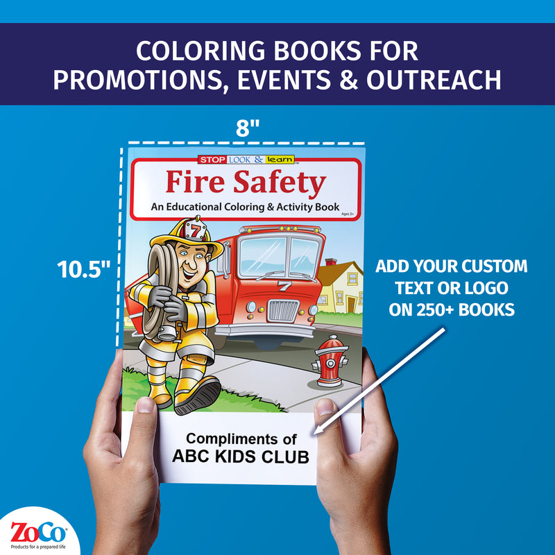 Practice Fire Safety coloring books for fire departments schools and outreach
