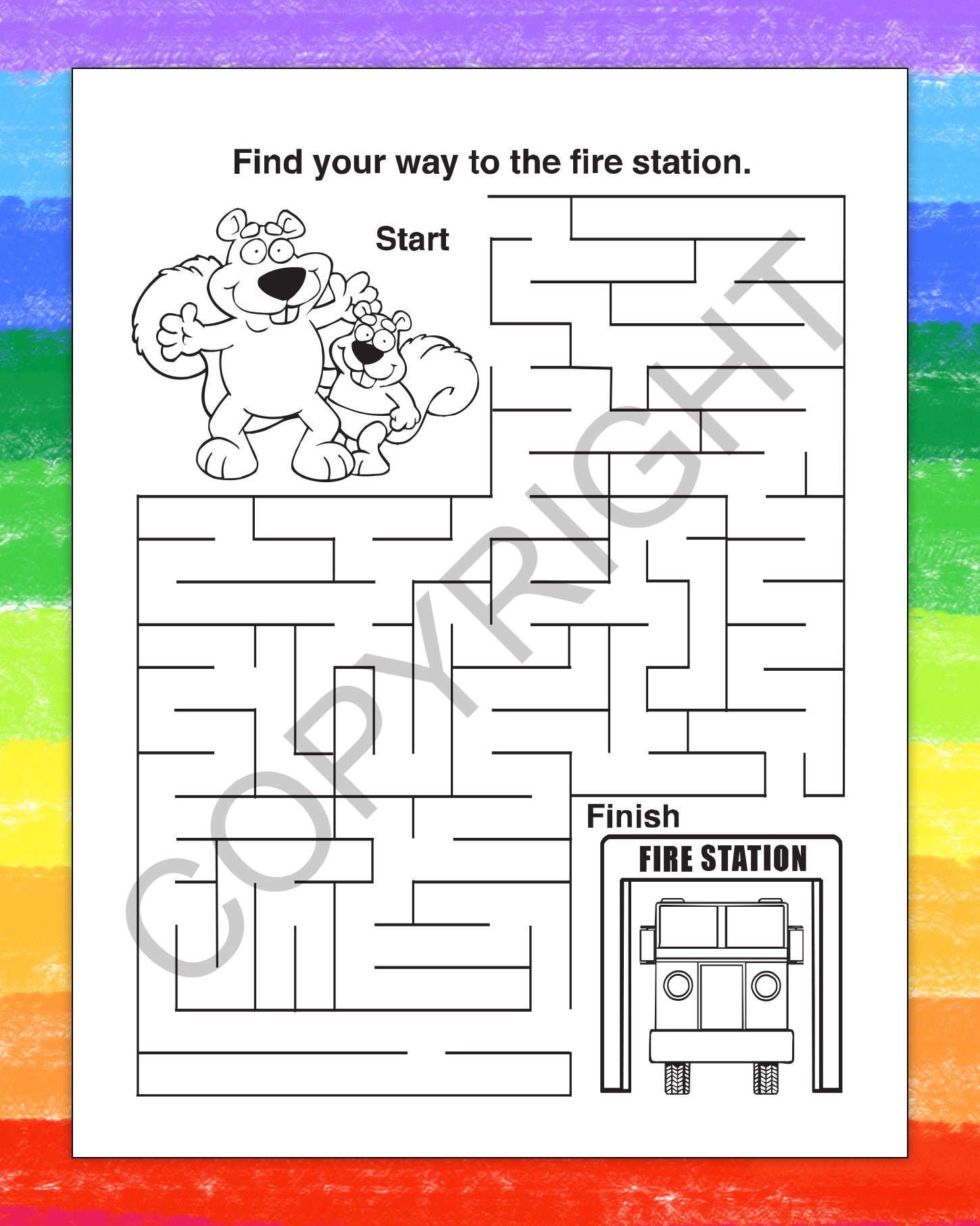 25 Pack - A Trip to The Fire Station Kid's Coloring & Activity Books ...
