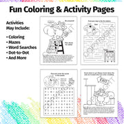 Firefighter coloring book for kids with educational games and activities