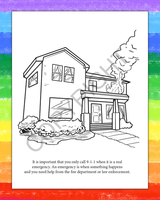 911 Numbers Coloring 911 Emergency Coloring Pages Printable Public Education Calcasieu