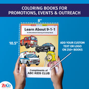 Kids 911 safety coloring book with emergency preparedness activities