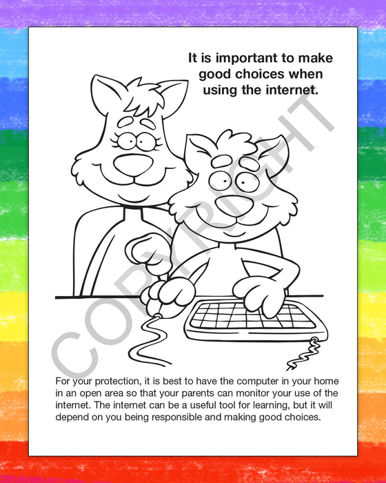 ZoCo - Internet Safety - Coloring & Activity Books