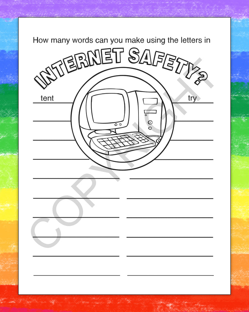 ZoCo - Internet Safety - Coloring & Activity Books