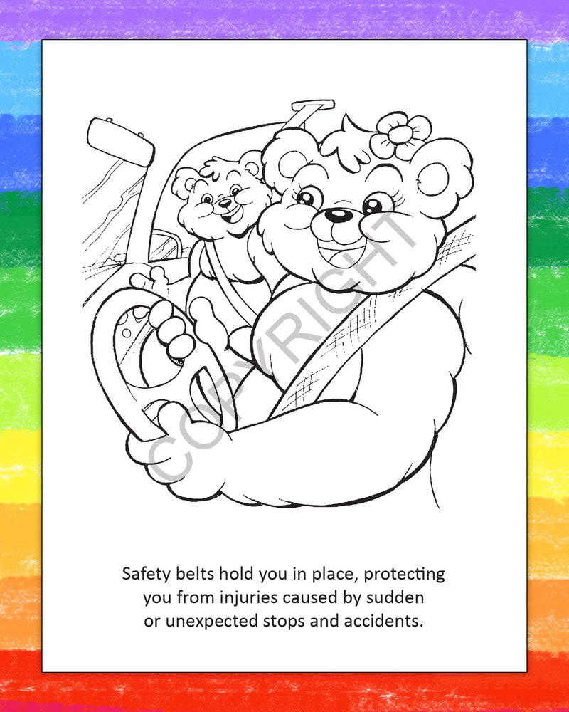 ZoCo - Seat Belt Safety - Coloring Books