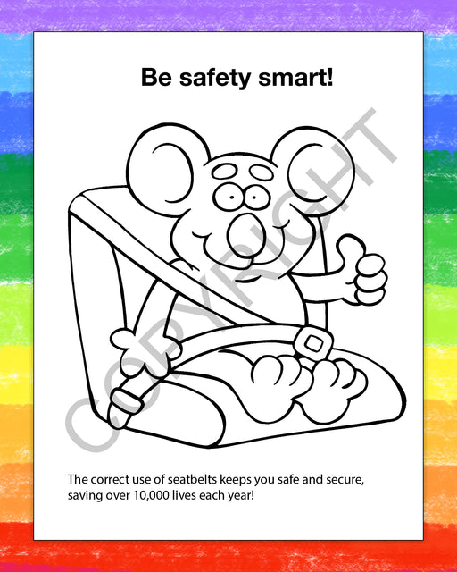 ZoCo - Buckle up for Safety - Coloring & Activity Books