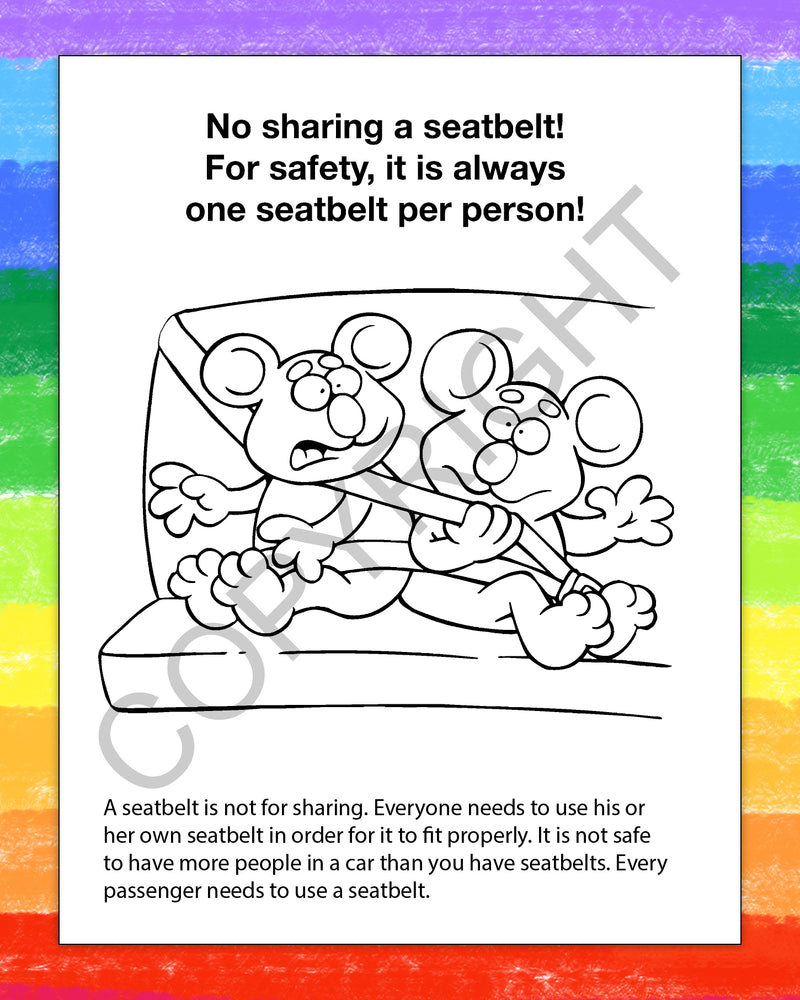 ZoCo - Buckle up for Safety - Coloring & Activity Books