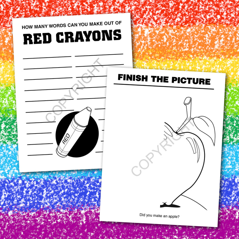 Kids color learning activity pages from Fun with Colors book