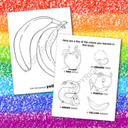 Kids color learning activity pages from Fun with Colors book