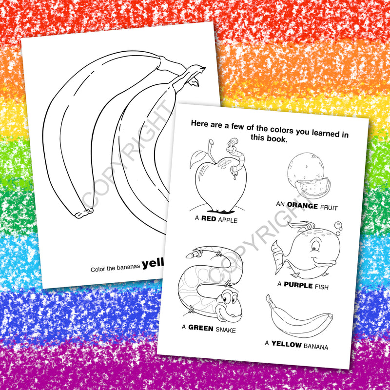 Kids color learning activity pages from Fun with Colors book