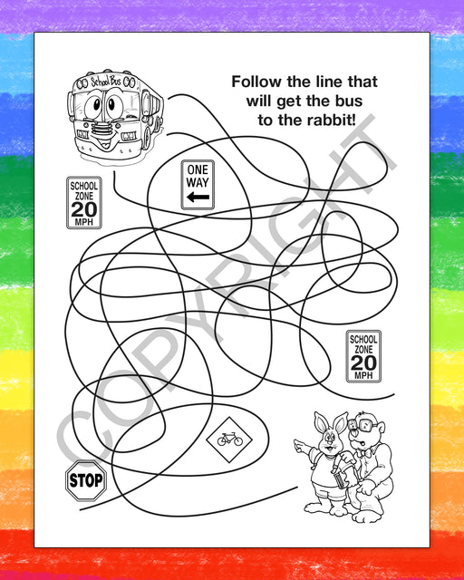 ZoCo - Practice School Bus Safety - Coloring & Activity Books